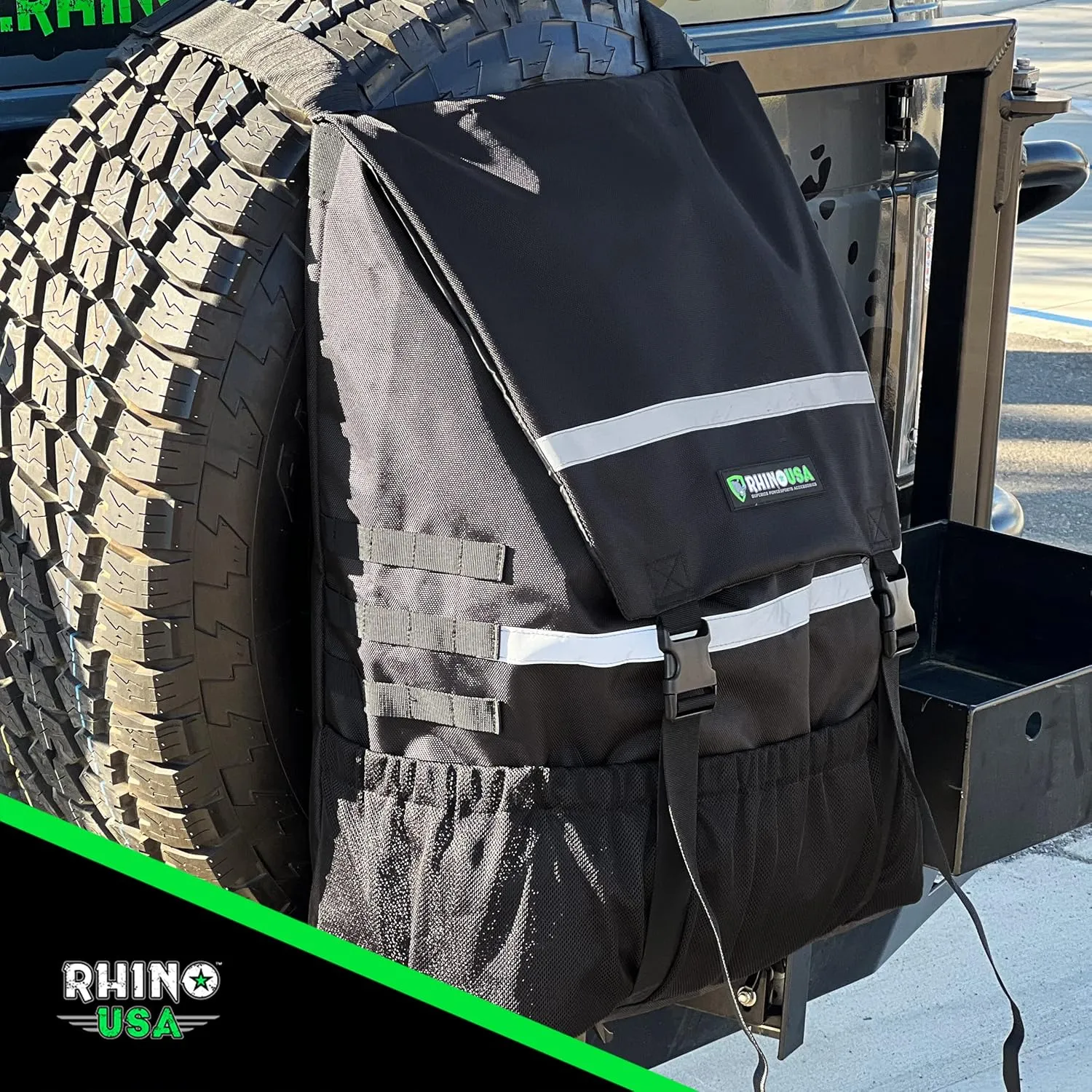 Rhino USA Spare Tire Trash Bag - Ultimate Car Storage Solution For Overlanding Accesories, Firewood, Water, Camping Essentials and More!