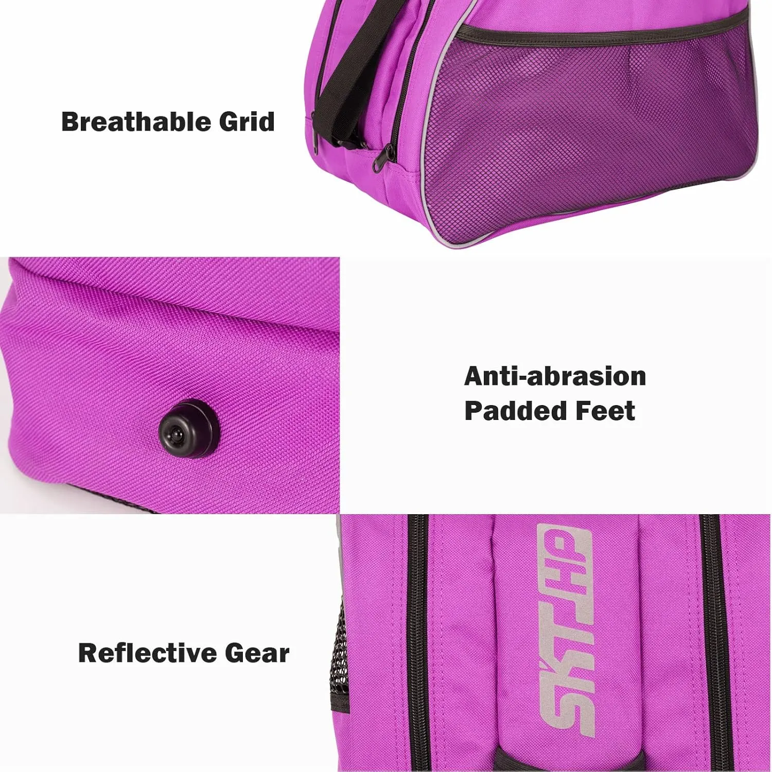 Roller Skate Bag with Adjustable Shoulder Strap for Kids and Adults to Hold Inline Skates and Knee Pads