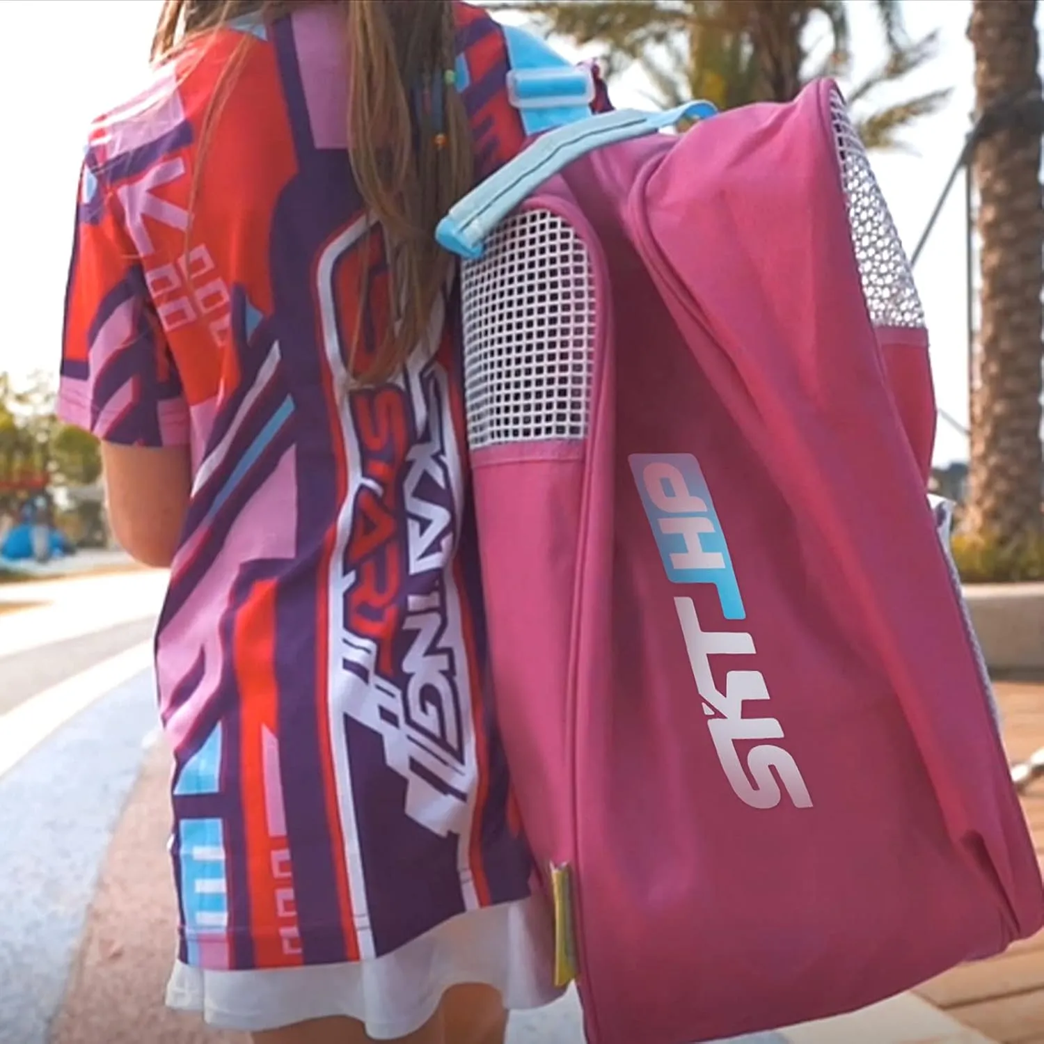 Roller Skate Bag with Adjustable Shoulder Strap for Kids and Adults to Hold Inline Skates and Knee Pads