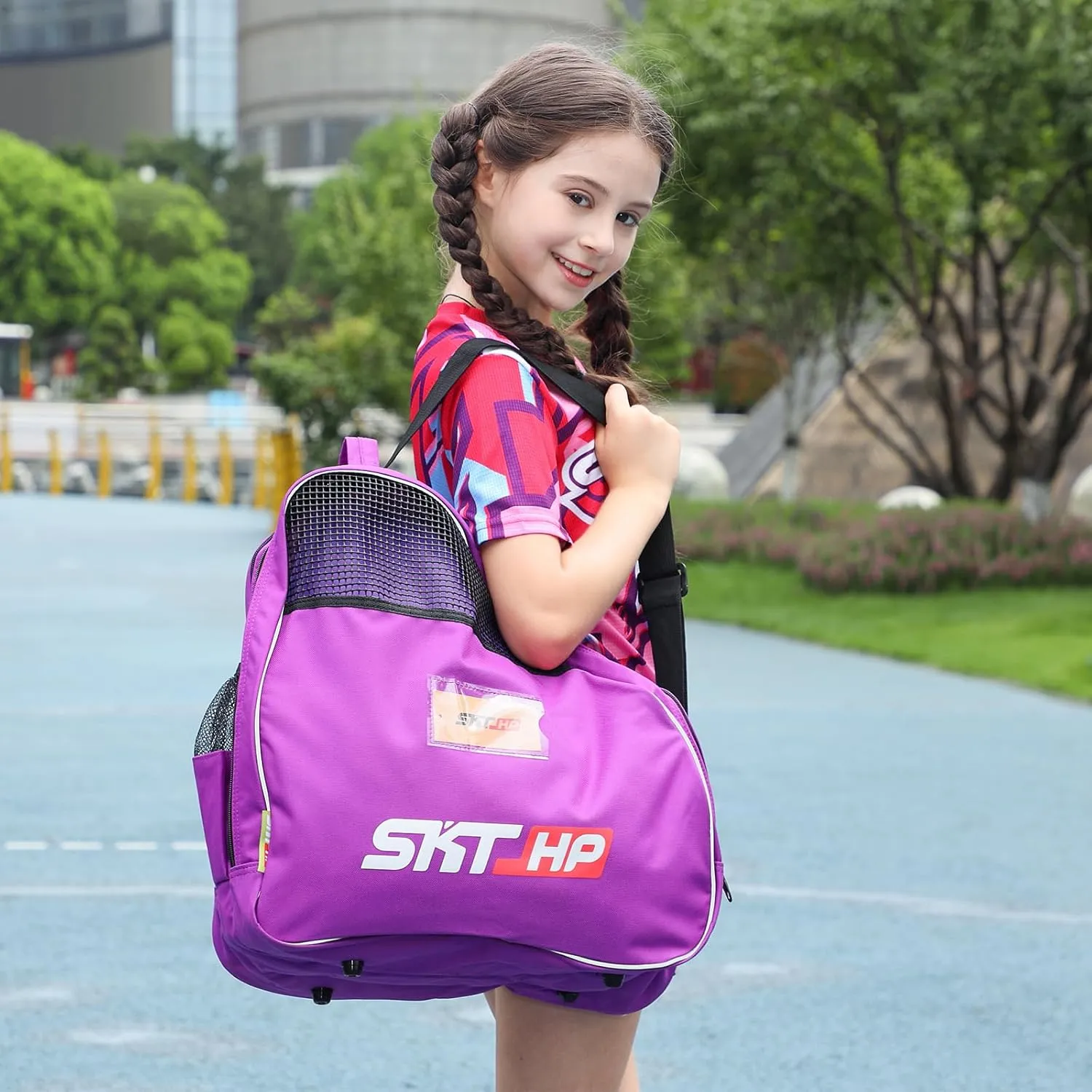 Roller Skate Bag with Adjustable Shoulder Strap for Kids and Adults to Hold Inline Skates and Knee Pads