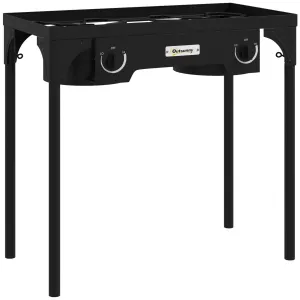 Rootz Kocher 2 Burner Propane Stove - Portable Cooker - Outdoor Camping Grill - 150,000 BTU - Easy Assembly - 79cm x 40cm x 73cm
