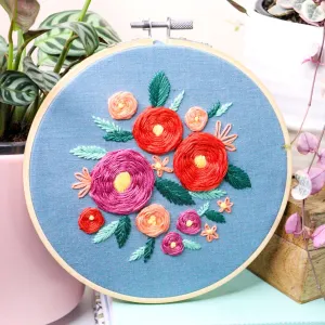 Rose Garden Modern Embroidery Kit