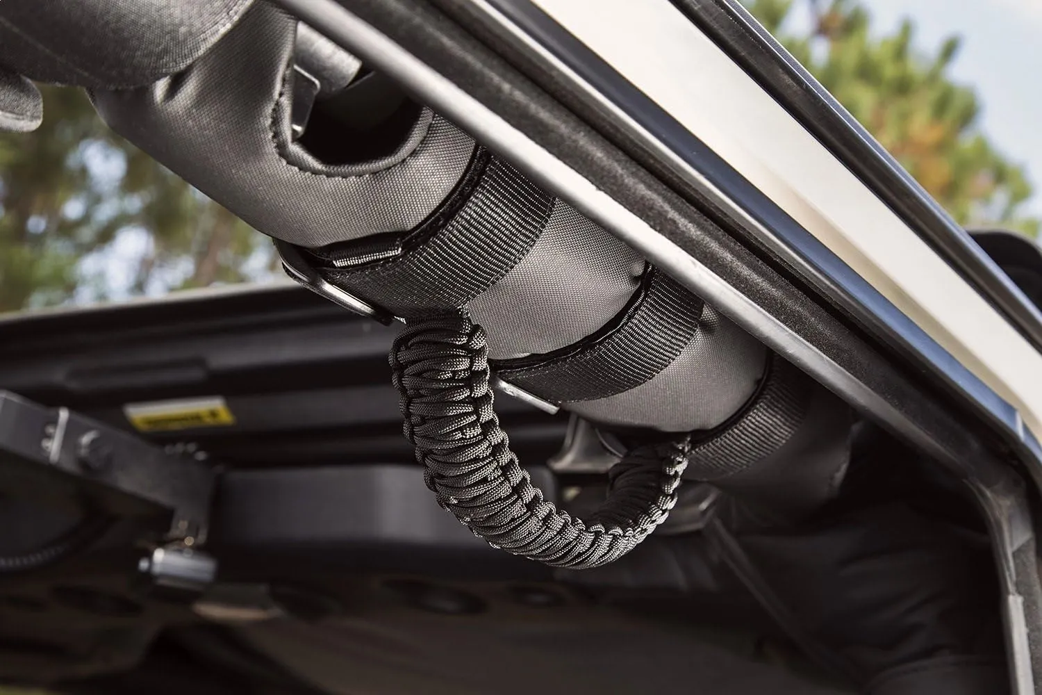 Rugged Ridge 13505.30 Grab Handle Kit, Paracord, Black/Black; 55-Current Jeep CJ/Wrangler/Gladiator
