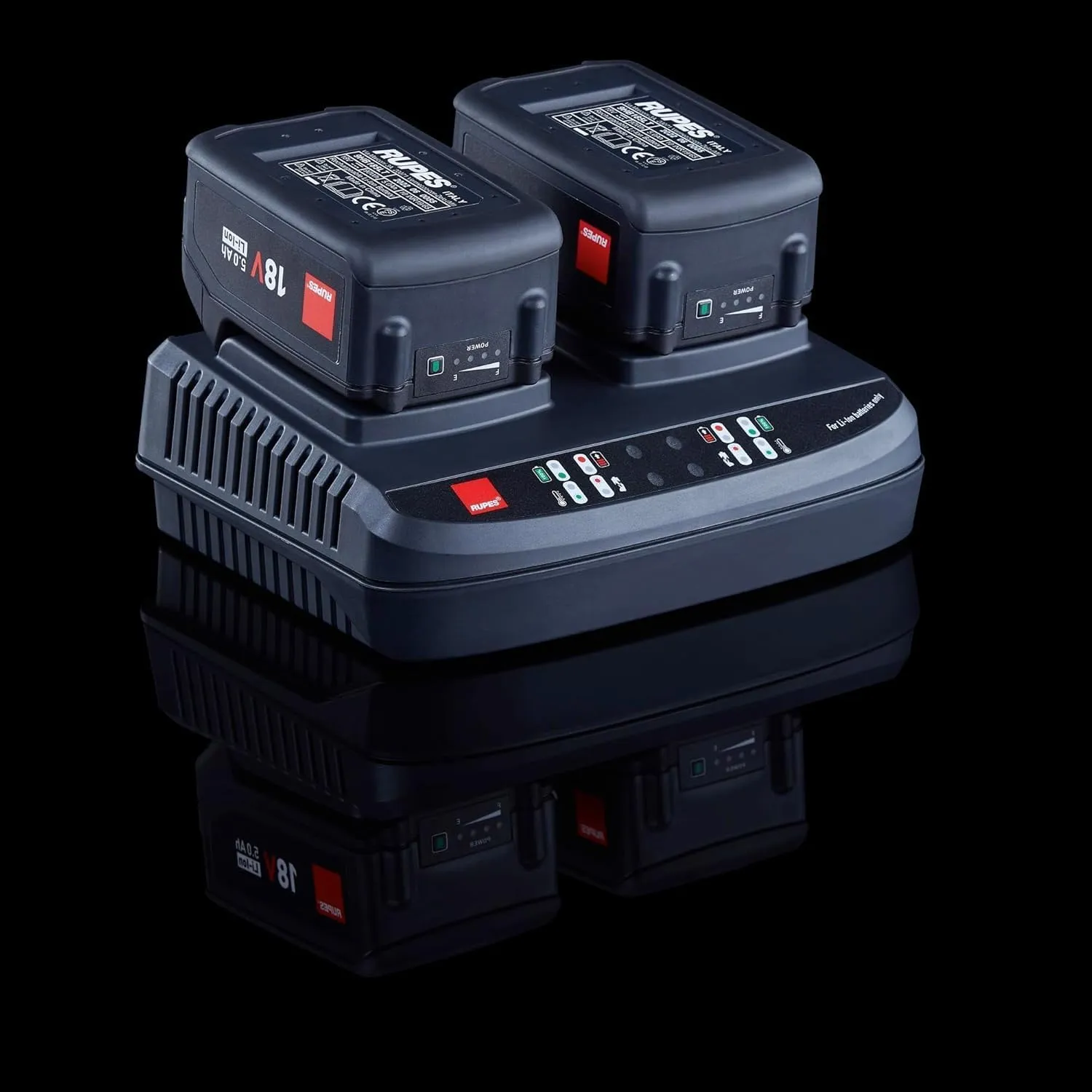 RUPES HLR15 BigFoot iBrid Random Orbital Polisher Basic Kit - Includes Dual Charger, 2 Batteries, D-A Series High Performance Polishing Pads & Compounds