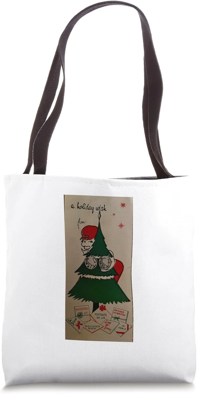 Rusty Warren Record Albums under the Christmas Tree Tote Bag