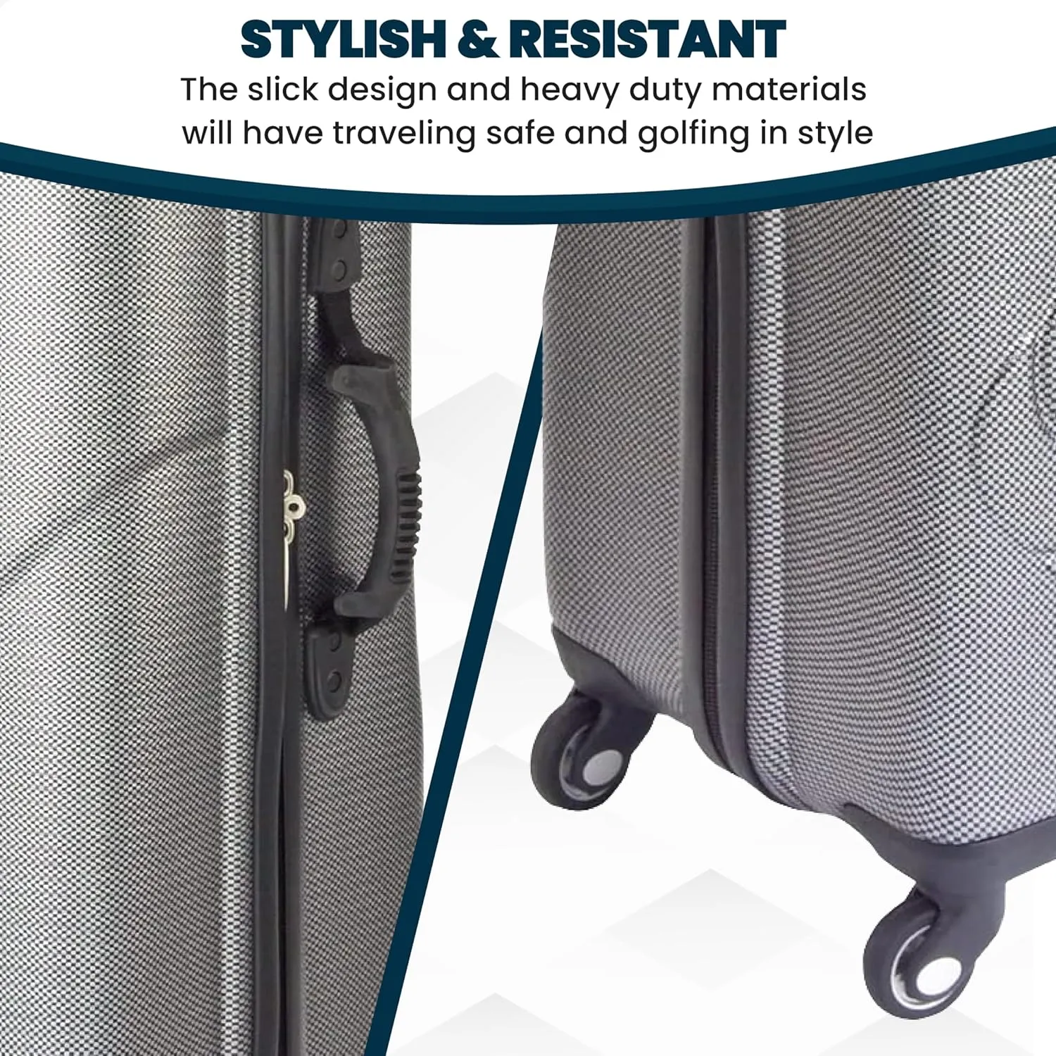 Samsonite Golf 6850 Hard Case Golf Travel Bag, Lightweight & Durable ABS Shell, Multi-Directional Wheels