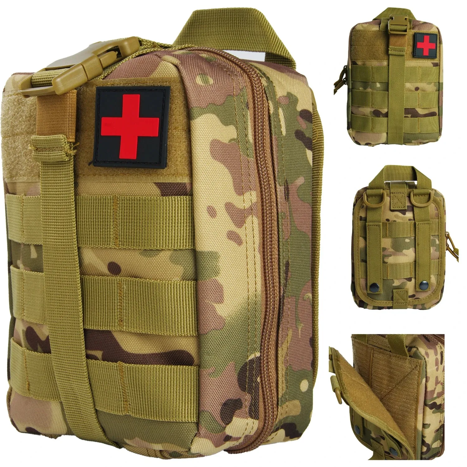 SANKE RESCUE Tactical First Aid Kit with Molle Bag for Emergency and Survival