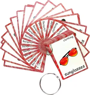 SANTSUN Set of Clothing Flash Cards for Toddlers(36 pc) | Kids Learning Flashcard & Montessori Pocket Cards Toys | Perfect for Pre-K Decor Background Wall Stickers, Teacher/Autism Therapists Tools