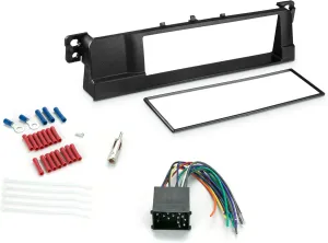 Scosche ICBW2BN Single DIN Radio Install Dash Kit and Harness Compatible with Select 1997-01 Non-Amplified BMW 3-Series Vehicles - Complete Basic Car Stereo Installation Kit - No SWC - Not Double DIN