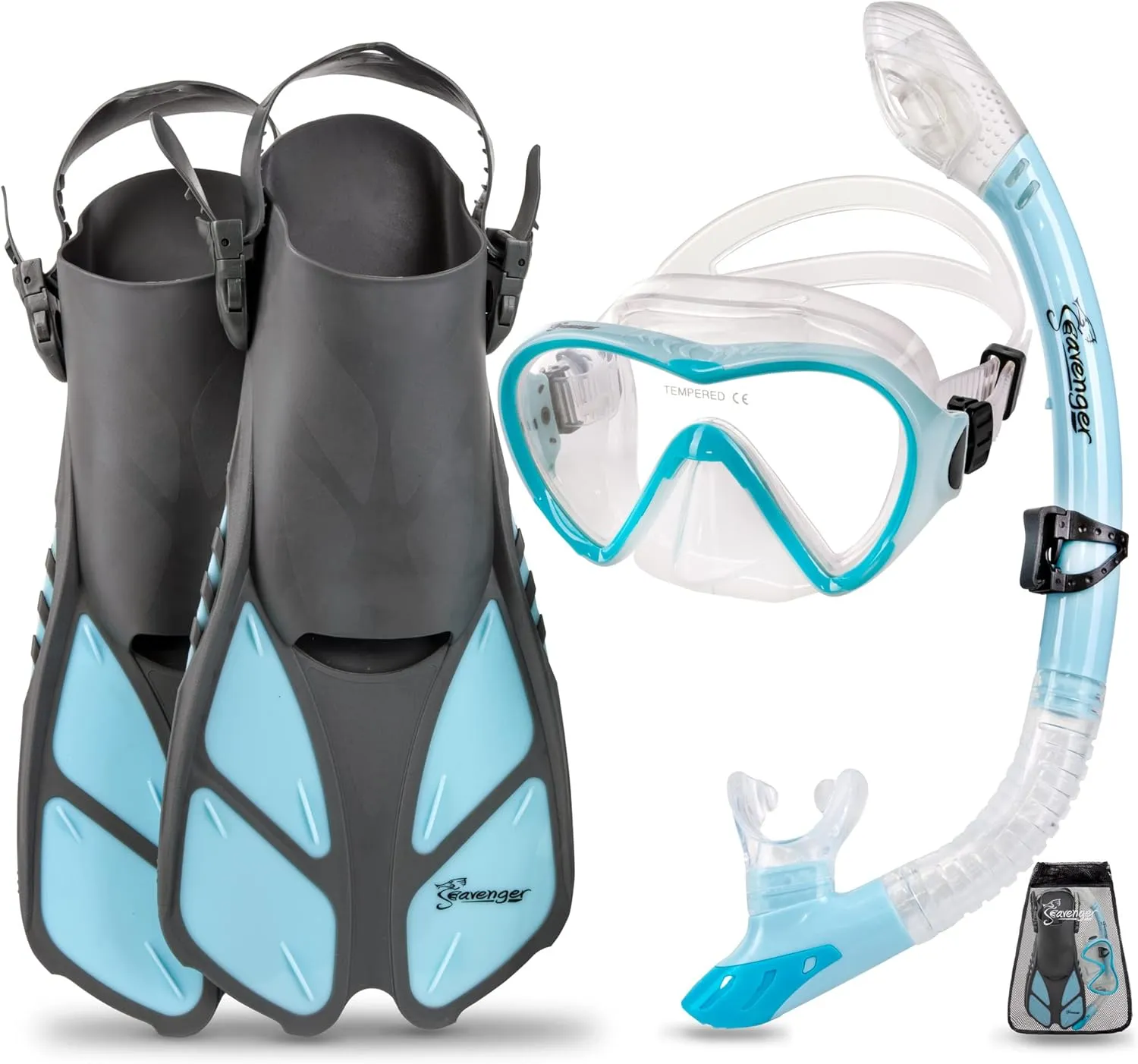 Seavenger Aviator Snorkeling Set with Gear Bag