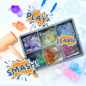 Sensory Play for Kids!Incl. Ice Tray, Wooden Hammer,Toys & Tongs.Fine Motor Skills, Hand-Eye Coordination,Hammering & Pounding, Toy for 2 3 4 5 year old,Cause&Effect.Toddler Toy,Toddler games,Toy Gift