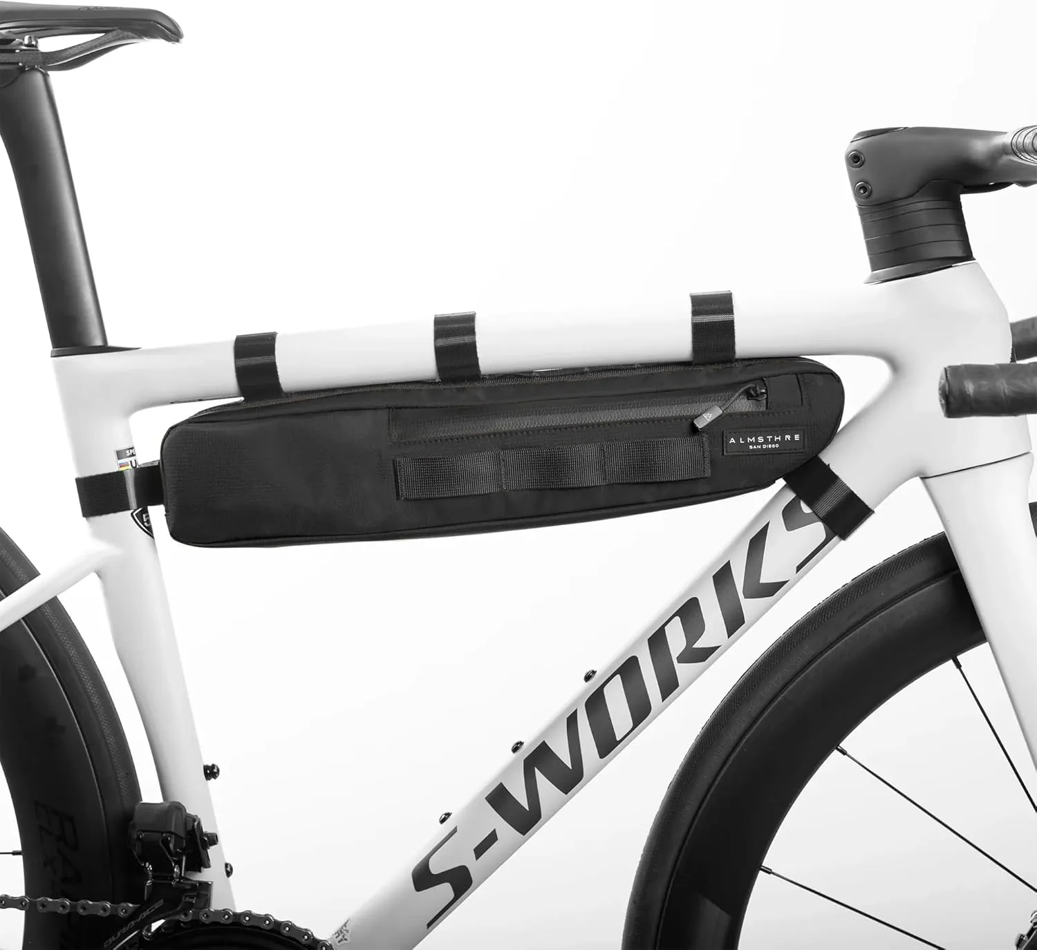 Signature Bike Frame Bag - Midnight Black, Large/XL Sizing | Durable Recycled Ripstop Material, Waterproof Zippers & Customizable Design for Essentials