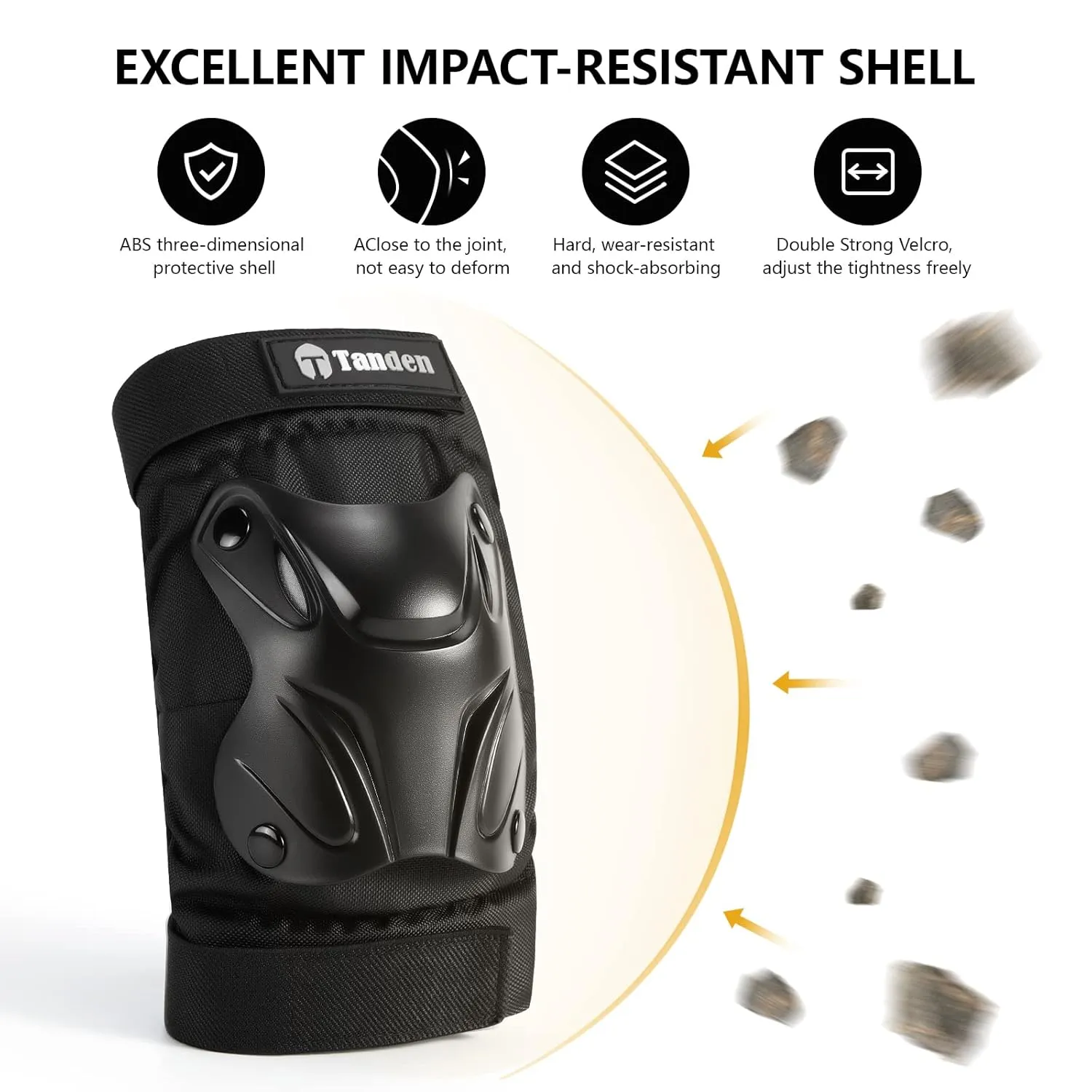 Skating Protective Gear Adult Knee and Elbow Pads Wrist Guards for Roller Skating Skateboarding, Skate Pads Adult Knee Pads for Men Women Black