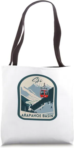 Ski Arapahoe Basin Retro Vintage Style Arapahoe Basin Skiing Tote Bag