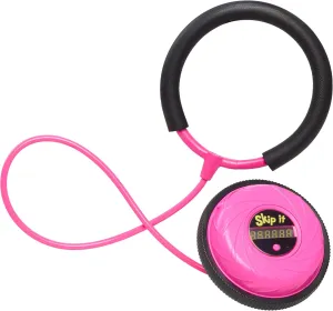 Skip It Retro Outdoor Toy, Light Up Ball and Digital Counter, Pink, Soft Foam Padded Ankle Ring, 31-inch Long, Screen Free Play, Toys for Kids Ages 5 Up