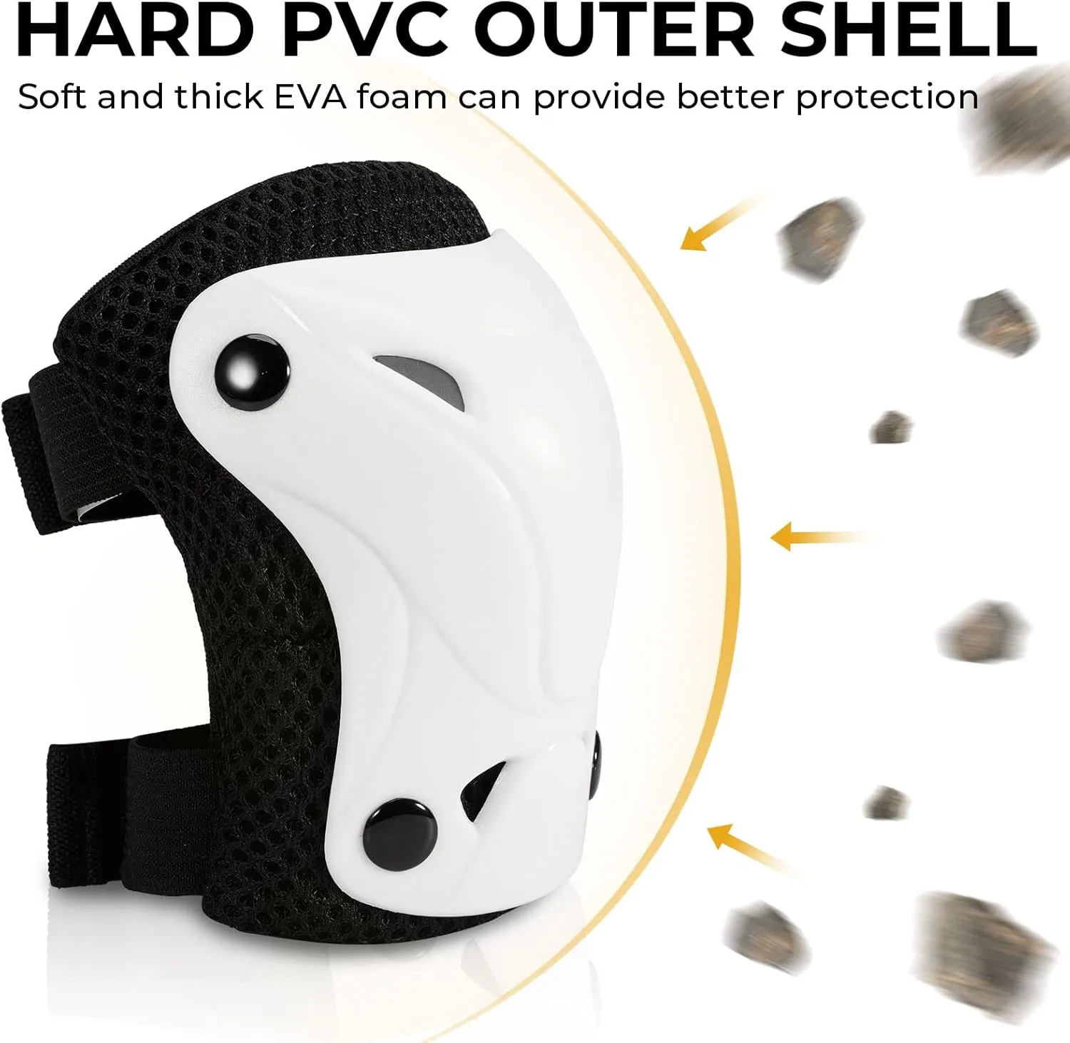 SKT HP Protective Gear for Adults, Knee Pads Elbow Pads Wrist Guards for Inline Skating Biking Skateboarding