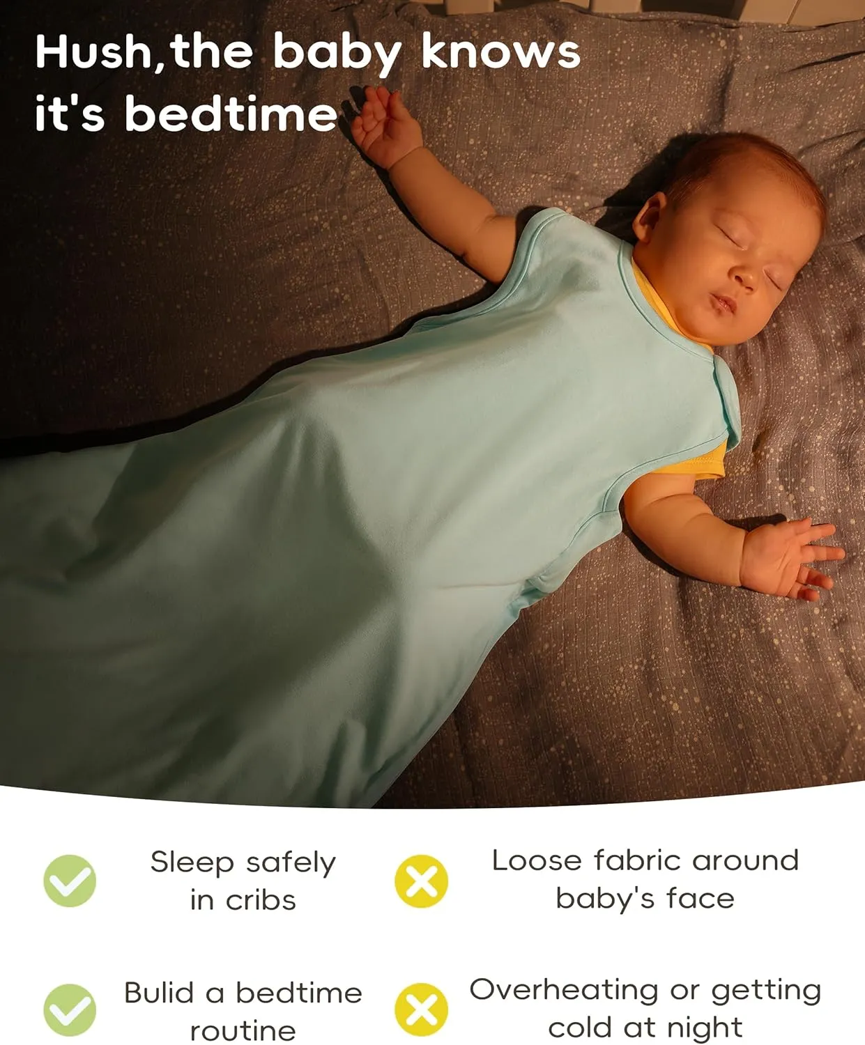 Sleep Sacks, 2-Pack Growing Set, Baby Wearable Blanket for Newborns, Infant Sleep Bag