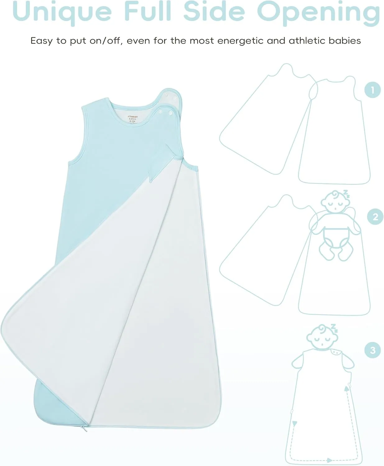 Sleep Sacks, 2-Pack Growing Set, Baby Wearable Blanket for Newborns, Infant Sleep Bag