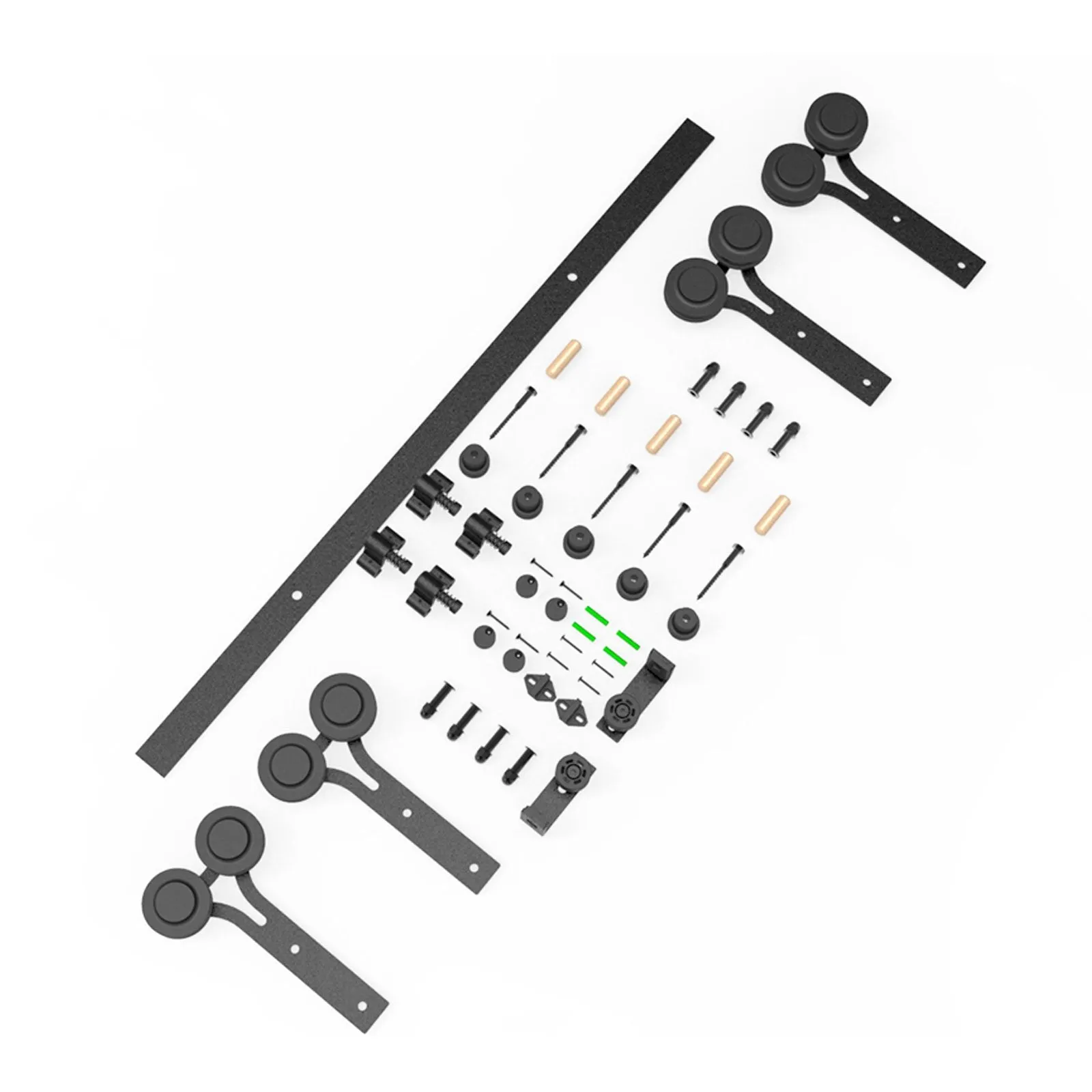 Sliding Barn Door Hardware Kit for Single/Double Door CCJH Horn shape
