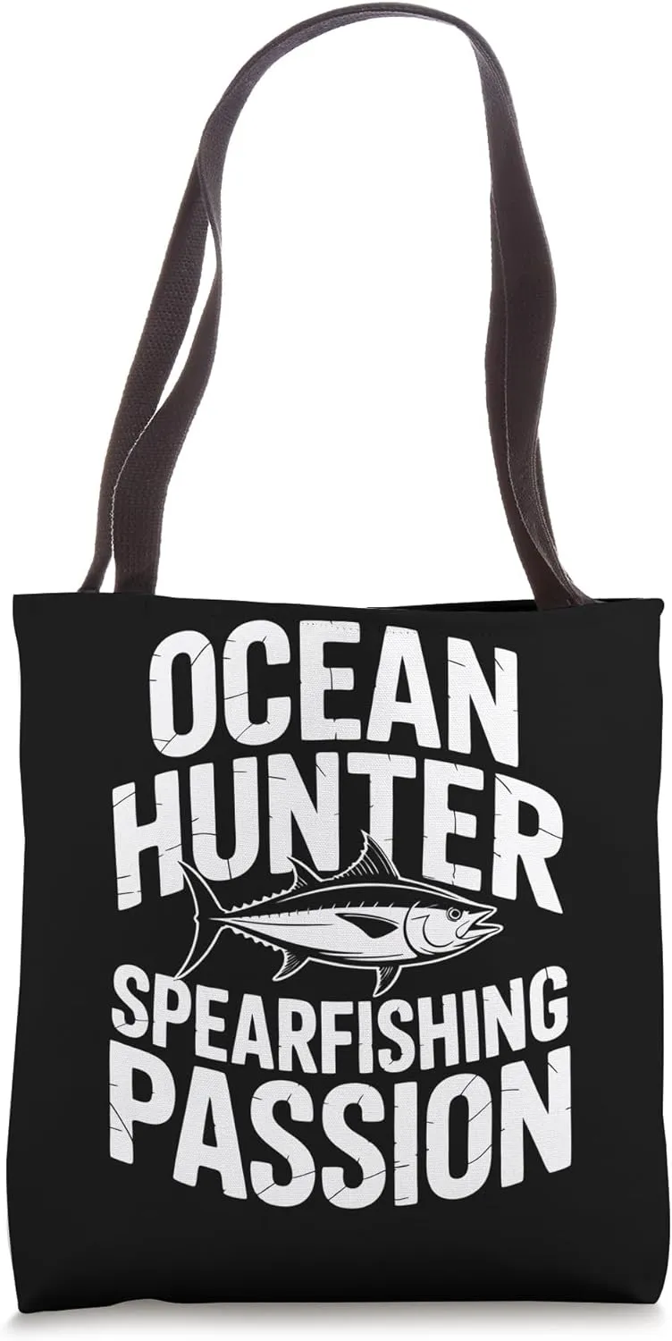 Spearfisher Ocean Hunting Spearfishing Tote Bag