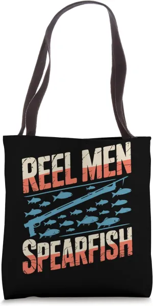Spearfisher Reel Men Spearfishing Tote Bag