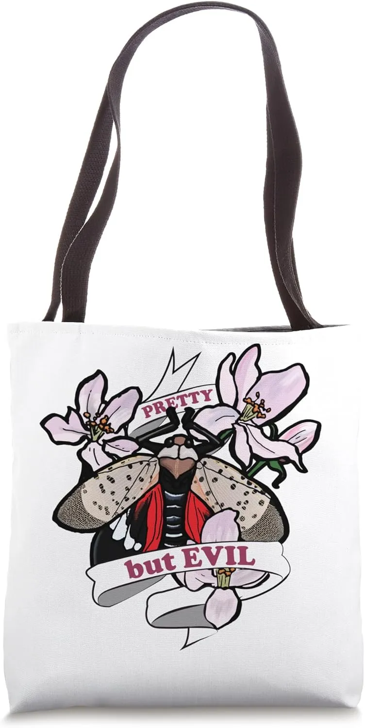 Spotted Lanternfly (Pretty But Evil) Tote Bag