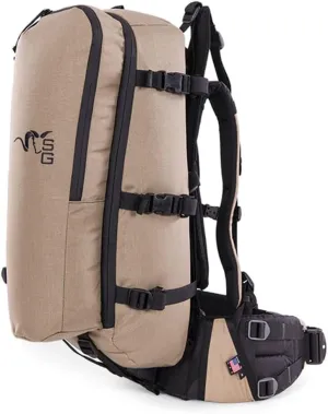 Stone Glacier Approach 2800 Pack with Krux Frame, 2800 cu in, Expandable Load-Shelf, Spotting Scope Pocket, Tan, Short Medium (50131-TN-M)