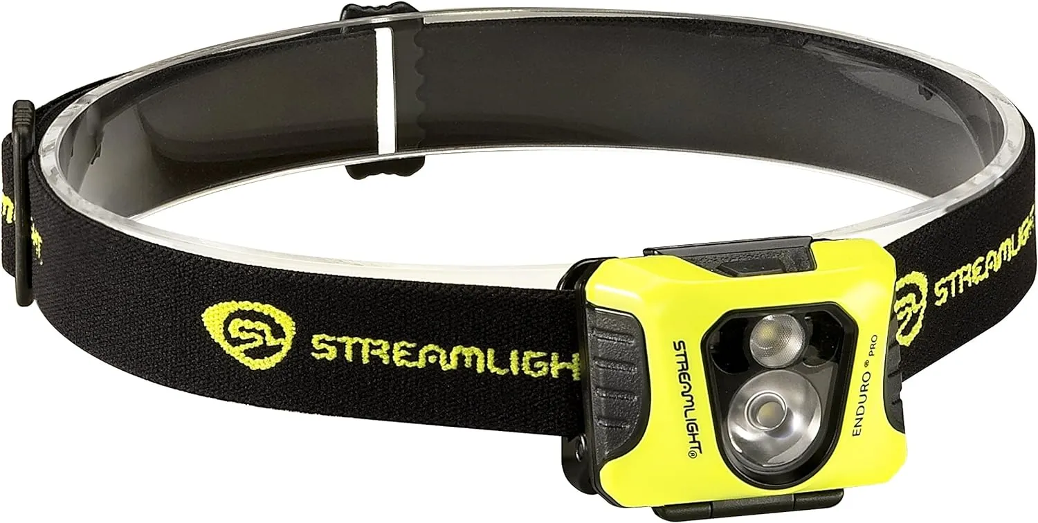 Streamlight 61421 Enduro Pro 200-Lumen LED Headlamp with Elastic Head Strap, Box, Yellow