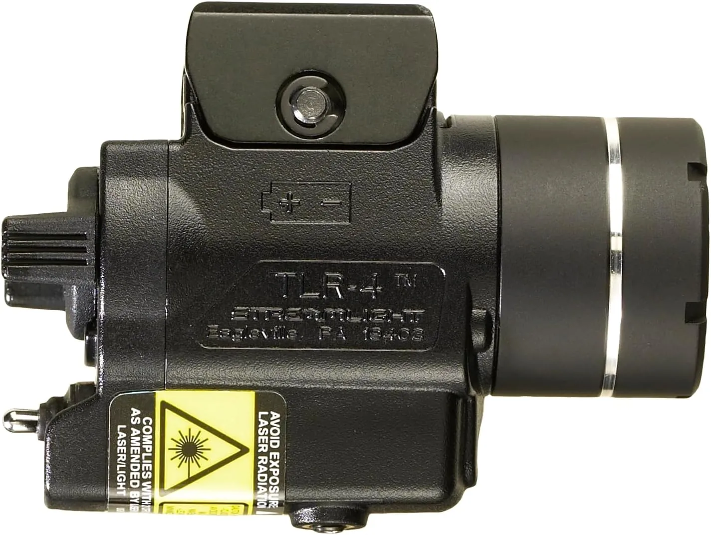 Streamlight 69240 TLR-4 170-Lumen Compact Rail-Mounted Tactical Weapon Light with Integrated Red Aiming Laser for Select Handguns, Black