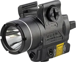Streamlight 69240 TLR-4 170-Lumen Compact Rail-Mounted Tactical Weapon Light with Integrated Red Aiming Laser for Select Handguns, Black