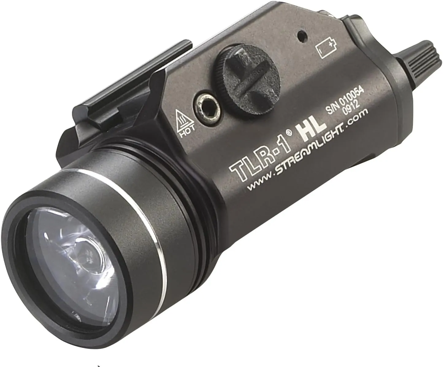 Streamlight 69260 TLR-1 HL 1000-Lumen Rail Mounted Strobing Tactical Weapon Light with Rail Locating Keys and Lithium Batteries, Black