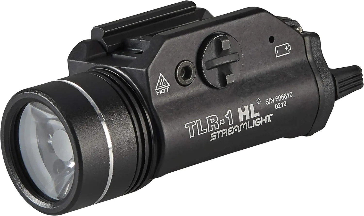 Streamlight 69260 TLR-1 HL 1000-Lumen Rail Mounted Strobing Tactical Weapon Light with Rail Locating Keys and Lithium Batteries, Black