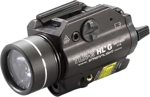Streamlight 69265 TLR-2 HL G 1000-Lumen Rail-Mounted Tactical Weapon Light with integrated Green Aiming Laser, Includes Key Kit for Select Handguns, Black