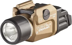Streamlight 69459 TLR-7 HL-X USB 1000-Lumen Rechargeable Rail Mounted Weapon Light, Includes Interchangeable High and Low Switches, Flat Dark Earth