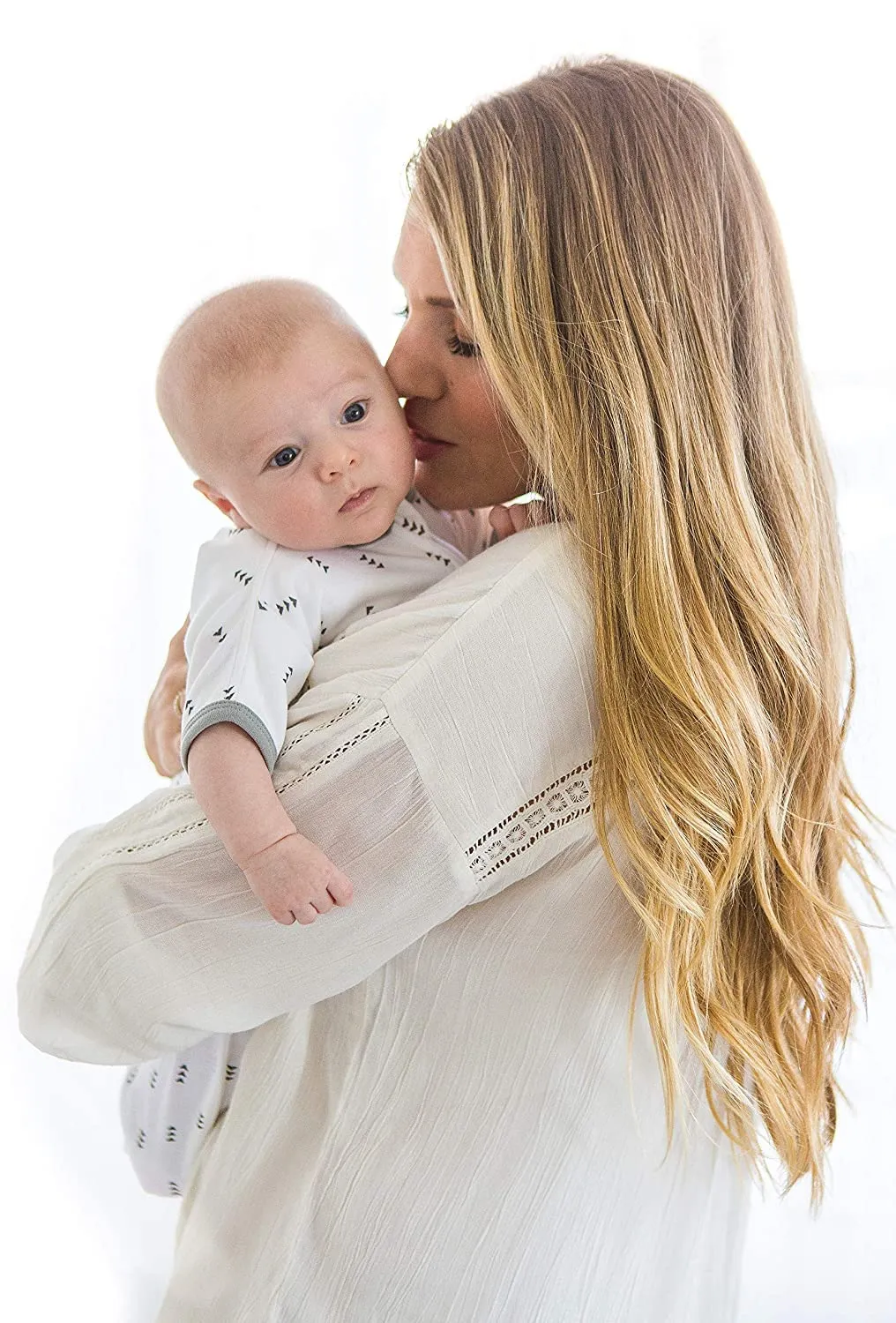 SwaddleDesigns Transitional Swaddle Sack, Arms Up Half-Length Sleeves & Mitten Cuffs, Swaddle for Newborn Transition to Baby Sleep Sack Wearable Blanket, 0-3 Month, 6-14 lb, Heathered Peach Blush