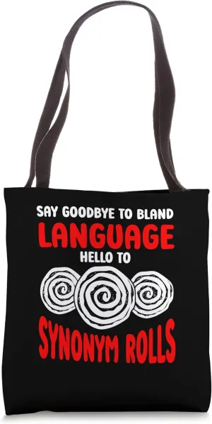 Synonym Rolls Grammar Cinnamon Roll Bread English Teacher Tote Bag