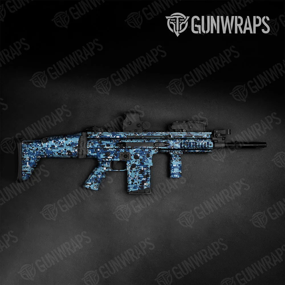 Tactical Digital Baby Blue Camo Gun Skin Vinyl Wrap