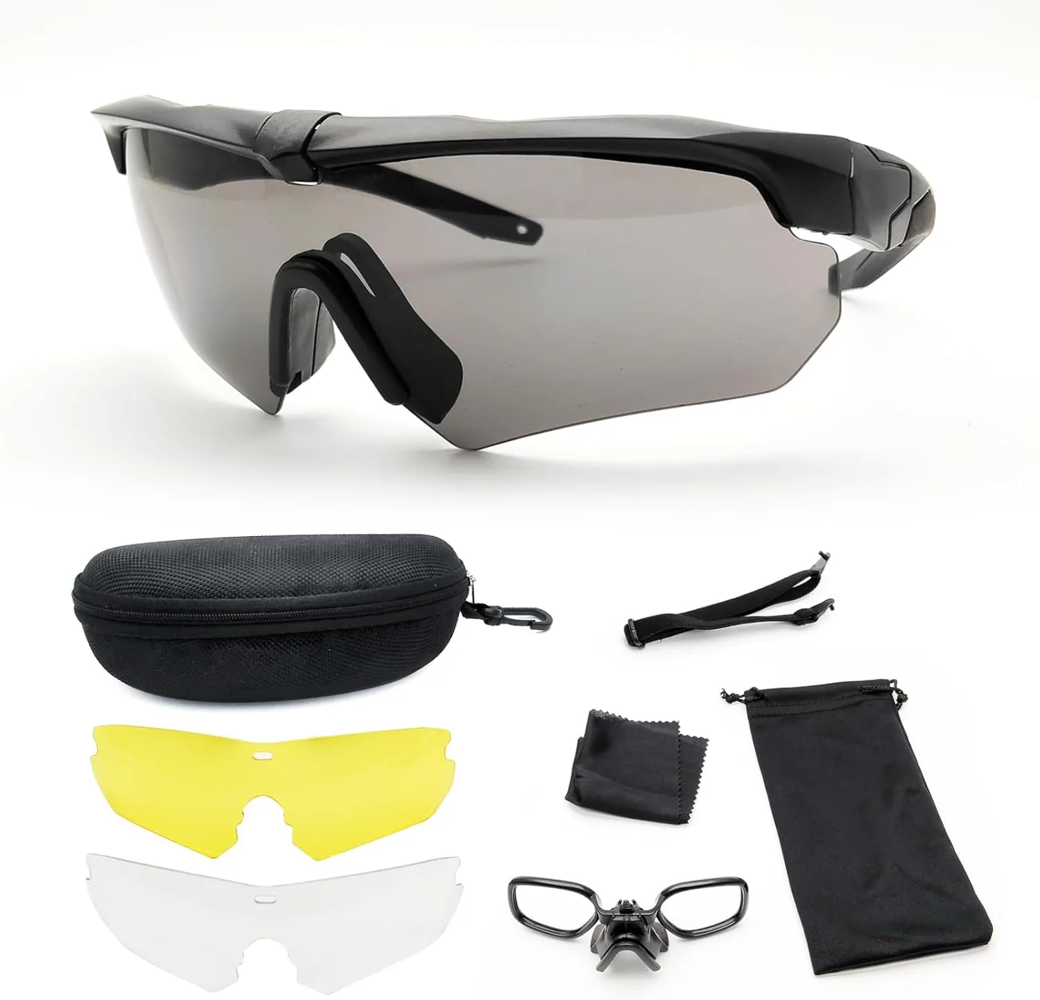 Tactical Eyewear Outdoor Unisex Shooting Glasses with 3 Interchangeable Lens Airsoft Goggle