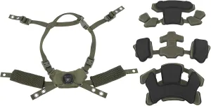 Tactical Helmet Dial Suspension System Chin Strap for ACH, for MICH, for, for FMA, for EXF, Dial Liner Kit with Soft Comfortable Cushion Pads Fastening Screws Accessory (Army
