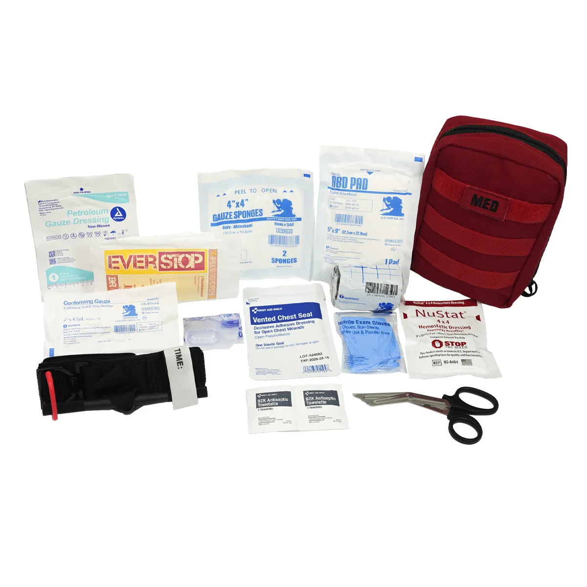 Tactical IFAK Advanced Kit with Bleeding Control - Red