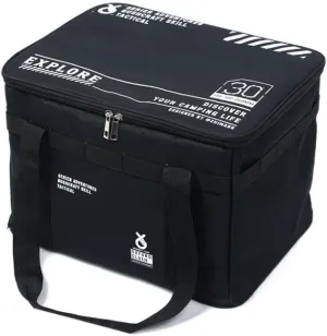Tactical Large Camping Storage Bag,14.96in×11.81in×10.24in 30L Collapsible Cooking Trunk Organizer, 900D Oxford Fabric, Heavy Duty Duffle Bag Overlanding Gear (Black)
