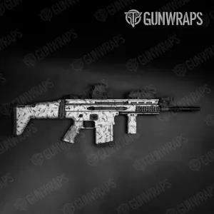 Tactical Ragged Snow Camo Gun Skin Vinyl Wrap