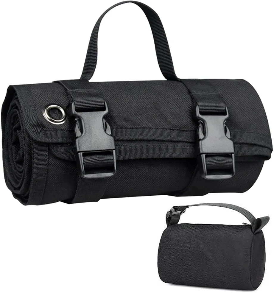 Tactical Shooting Pad - Roll Up Prone Shooter Mat with Rest Sand Bag, Ideal for Range and Hunting