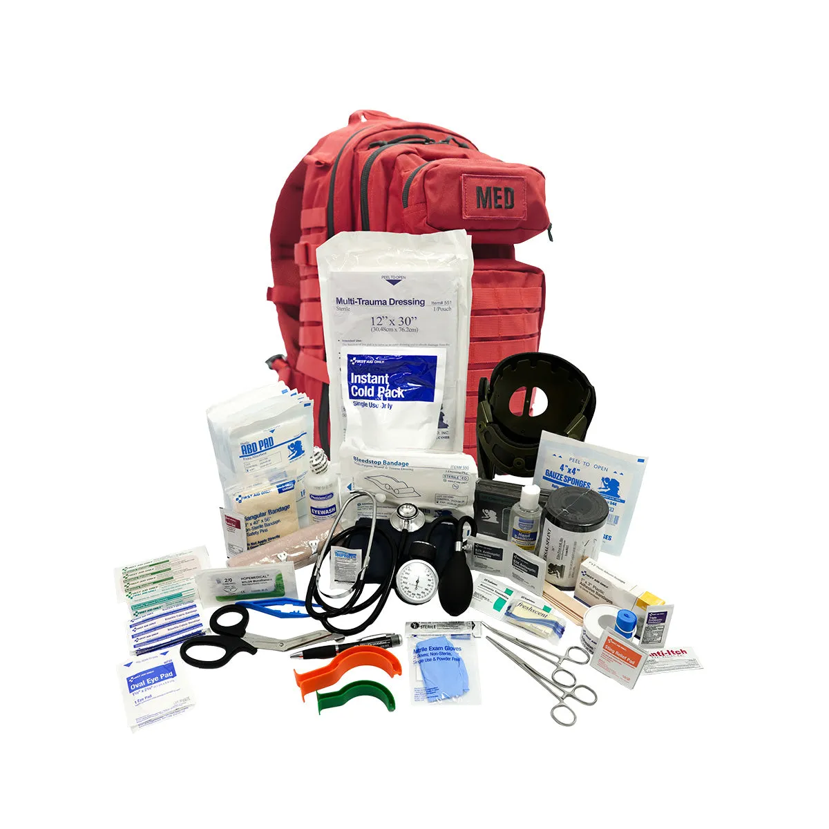 Tactical Trauma First Aid Backpack - Black