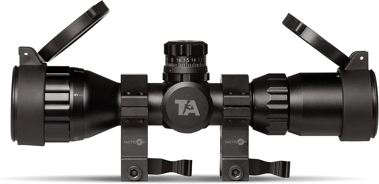 Tacticon Falcon V3 3-9x32mm Rifle Scope with QD Mounts | Disabled Combat Veteran Owned Company | Magnified Optics Gun Scopes with Red Green or Blue Illuminated Mil-Dot Reticle | Tactical Accessories