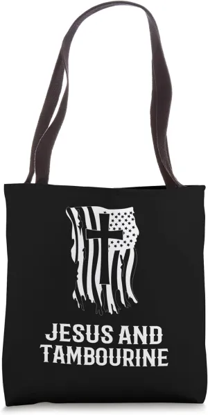 Tambourinists / Jesus and Tambourine / Christian Tambourine Tote Bag