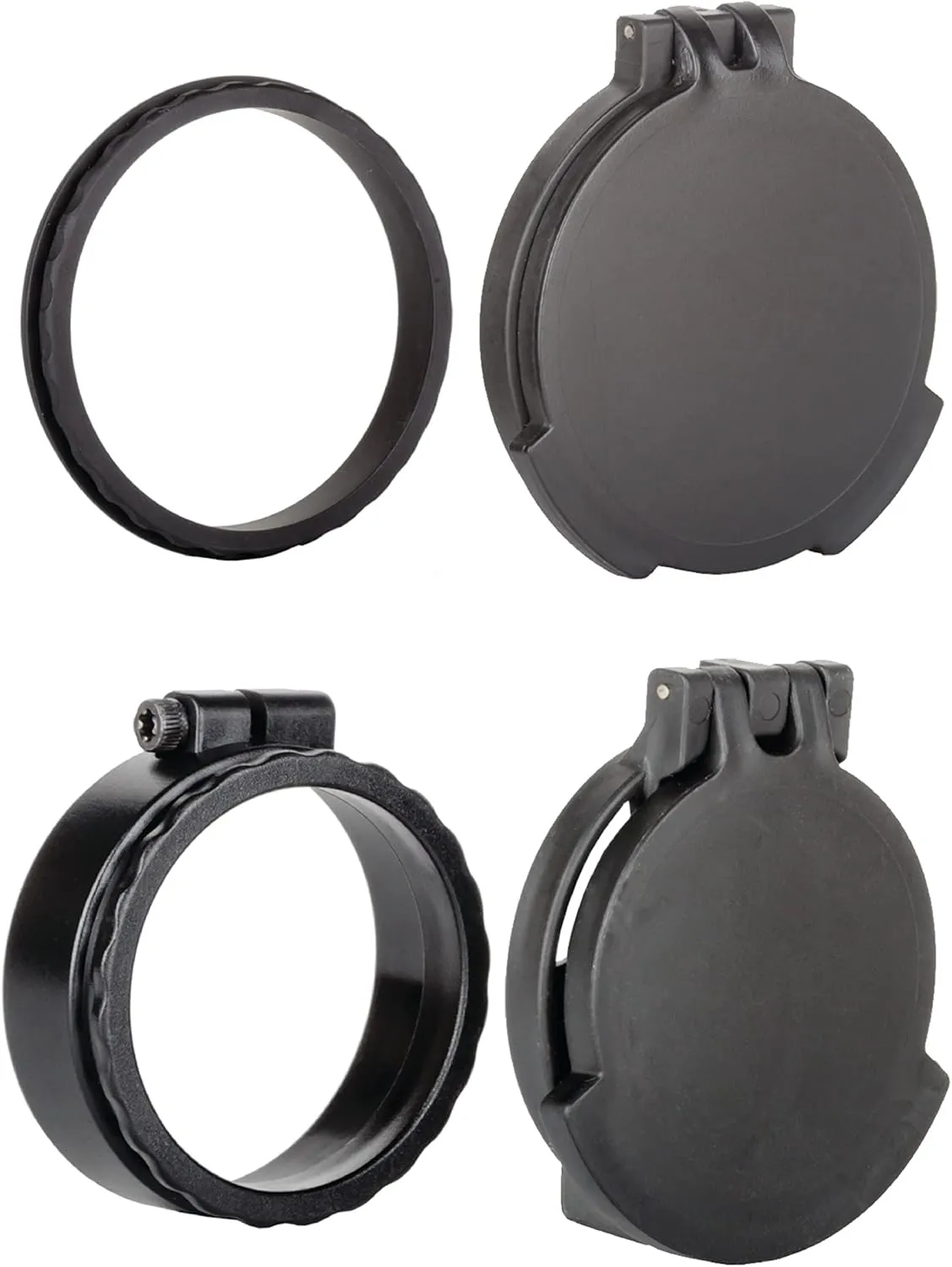 Tenebraex Ocular & Objective Scope Cover Kit with Adapter Ring for Nightforce ATACR 5-25x56/7-35×56 F1, Trijicon Accupower 4.5-30x56/5-50x56, Tenmile 4.5-30x56/5-50x56, Credo HX 2.5-10x56/HX 2.5-15x56