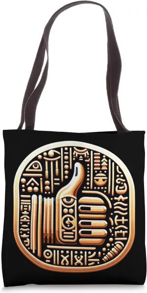 Thumbs Up Hieroglyphic Tote Bag