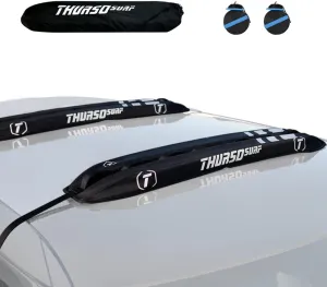 THURSO SURF Universal Car Soft Roof Rack for Kayak, Ski, Snowboard, SUP Paddle Board Accessories– Versatile and Secure Transport Solution with Portable Storage Bag