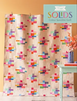 Tilda Colour Speckles Quilt Kit 2 with No Background No Pieced Backing 69.5in x 79.5in
